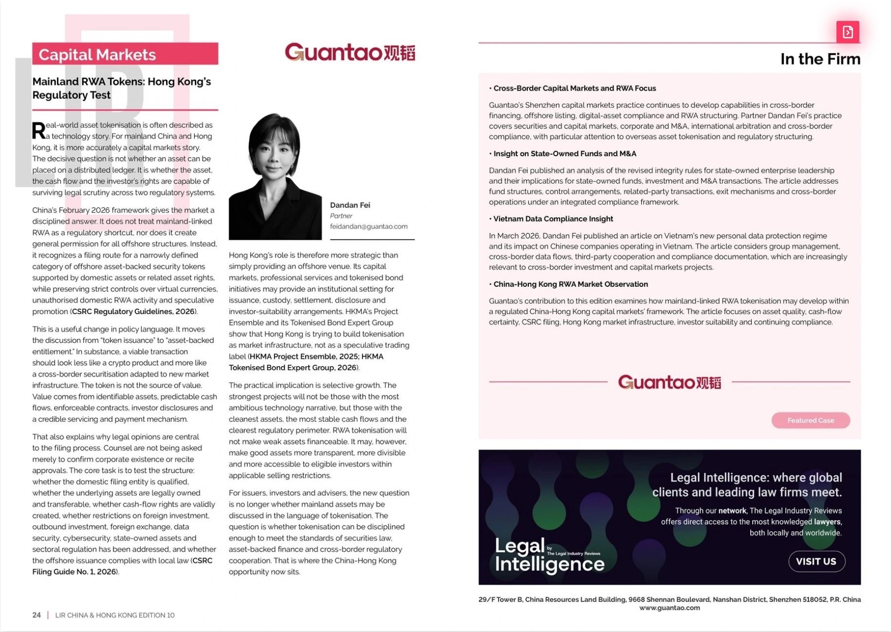 Dandan Fei’s article appears on page 24.